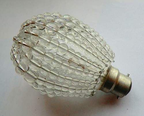 CHANDELIER GLASS CLEAR BEADS CRYSTALS DROPS LIGHT BULB COVER DROPLETS ART DECO - Picture 9 of 12