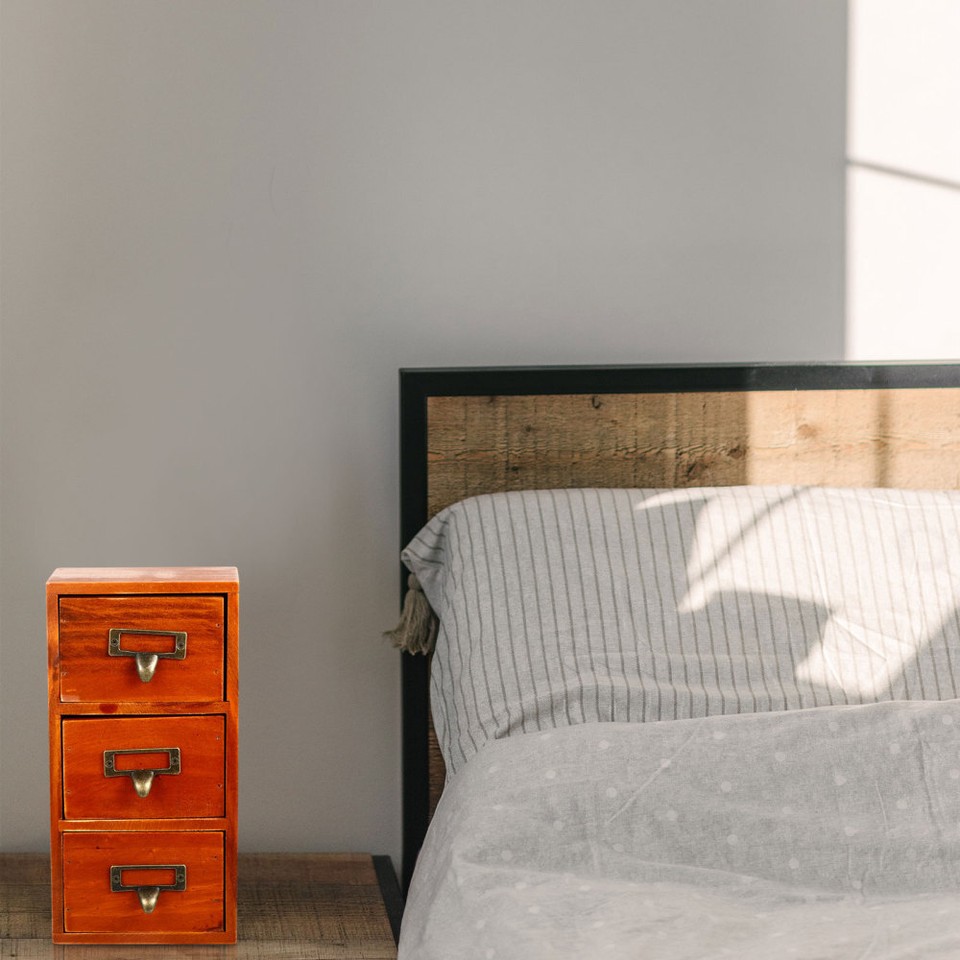 Wooden Storage Box Office Desk Organizer Desktop Cafe Shop Drawer eBay