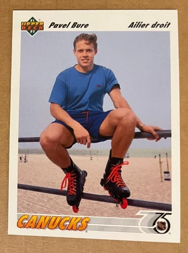 1991-92 Upper Deck Hockey PAVEL BURE French #54 Rookie Vancouver Canucks Rare