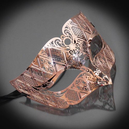 Metal Masquerade Mask, Couples masquerade Mask, Couple Masquerade Ball Mask - Picture 5 of 25