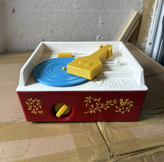 Vintage Fisher Price Music Box Player Pre School Musical Toy White/Blue/Yellow
