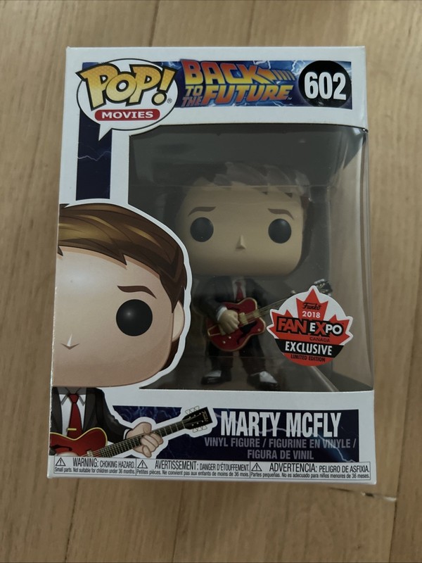 Funko Pop Back to the Future Marty McFly #602 Fan Expo 2018 Sticker Exclusive