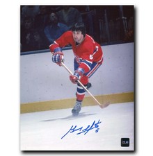 Guy Lapointe Montreal Canadiens Autographed Passing 8x10 Photo NO TARIFFS