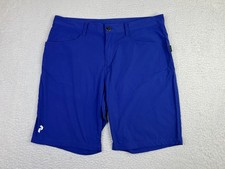 Peak Performance Shorts Mens Large Blue Accendo 10" Inseam Zip Fly
