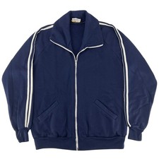 80s track jacket navy blue 1980s vintage