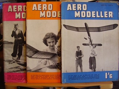 VINTAGE JOB LOT X 3 AEROMODELLER MODEL AIRCRAFT MAGAZINES 1952 JULY AUG OCT