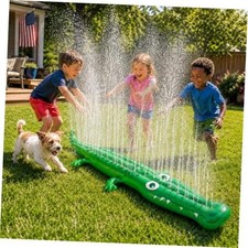 96" x 13" Extra Large Sprinkler for Kids,Outdoor Inflatable Crocodile