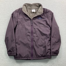 Patagonia Everyday Zip Out Jacket Kids Large 12 Purple Reversible Fleece Jacket