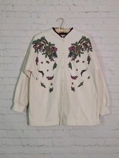 VTG ORVIS 90s Cardigan Large USA Oak Pine Fall Christmas Sweater Grandmacore