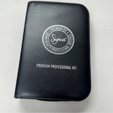 Sigma Brushes Black Leather Makeup Brush Travel Case Organizer Holds 15 Brushes