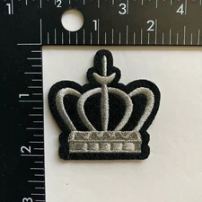 Silver Royal Crown Embroidered Iron On Patch DIY
