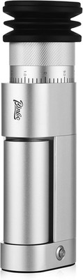 Compact Electric Espresso Grinder with One-Touch Operation & Stepless Burr Adjus