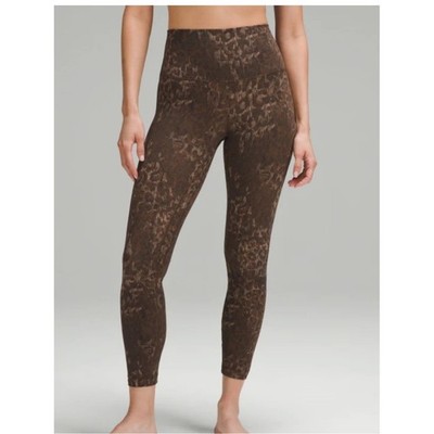 Lululemon Align High-Rise Pant 10 Brown Truleopard MAX NWT Yoga Nulu 28'' Inseam