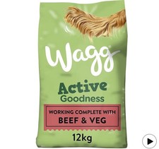 Wagg Active Goodness Complete Dry Adult Dog Food Chicken & Veg 12kg 1.79 per kilo