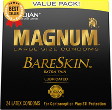 Large Lubricated Condoms Smooth Comfortable 24 Count Value Pack