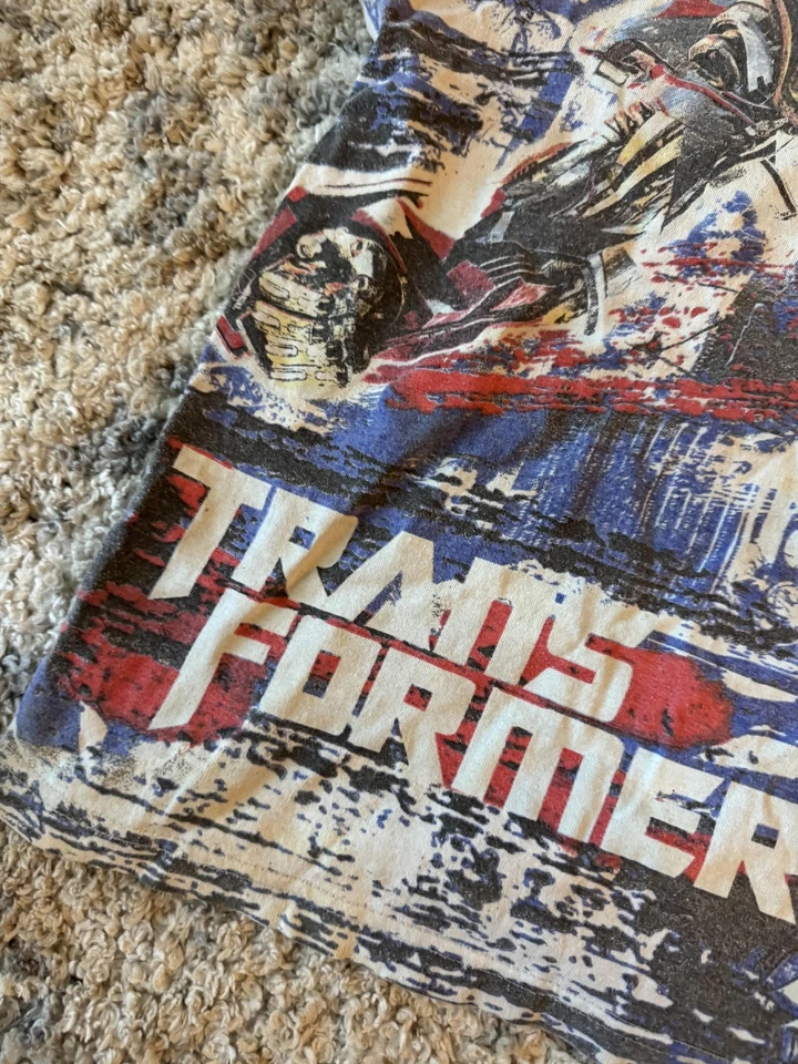 Camiseta Transformers Juvenil 14/16 Beige Gráfico Optimus Prime Robot Película 2011 Foto 3 de 4