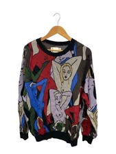 WACKO MARIA Knit Sweater Lightweight L Cotton Multi color