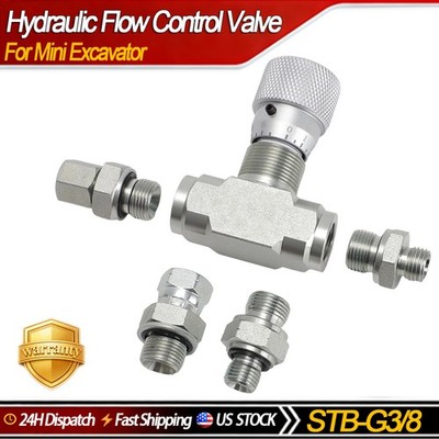Flow Control Bidirectional Hydraulic Restrictor Valve STB-G3/8 W /L08 Connector