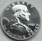 1961 Proof Franklin Half Dollar 90% Silver-INV#8414