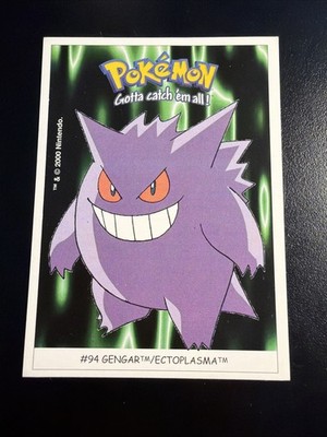 Pokemon Gengar Dunkin Boomer Vintage Sticker 2000 Nintendo #94