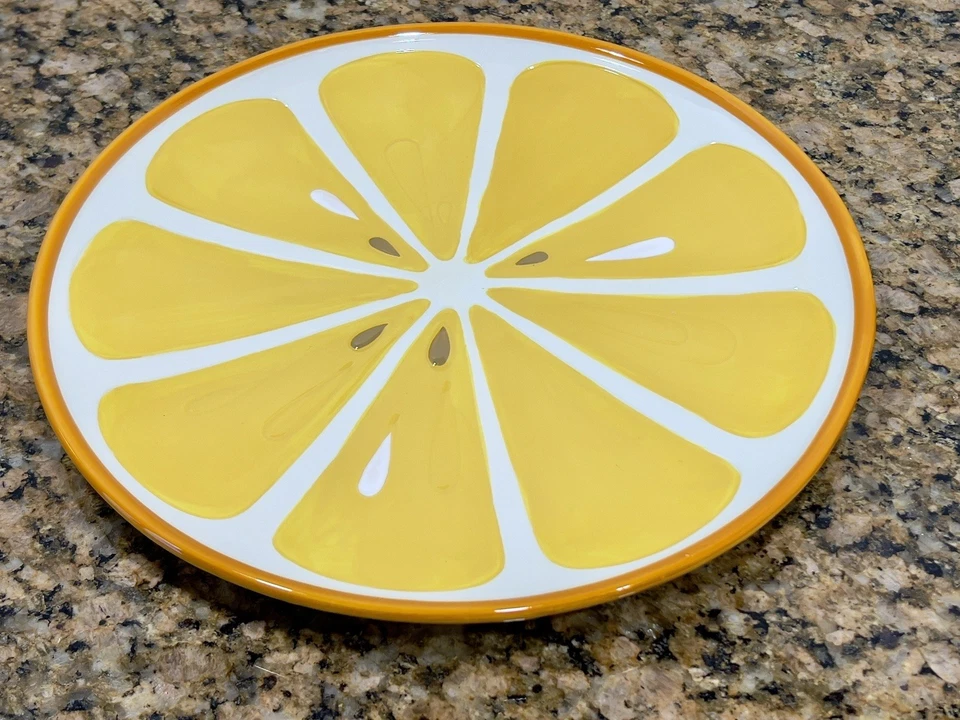 复古 Robin Pickens 认证国际 12.5 柑橘陶瓷拼盘 EC — 第 3/4 张图片