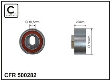 500282 Caffaro Idler/Guide Pulley, Timing Belt for Porsche 94410227704 New