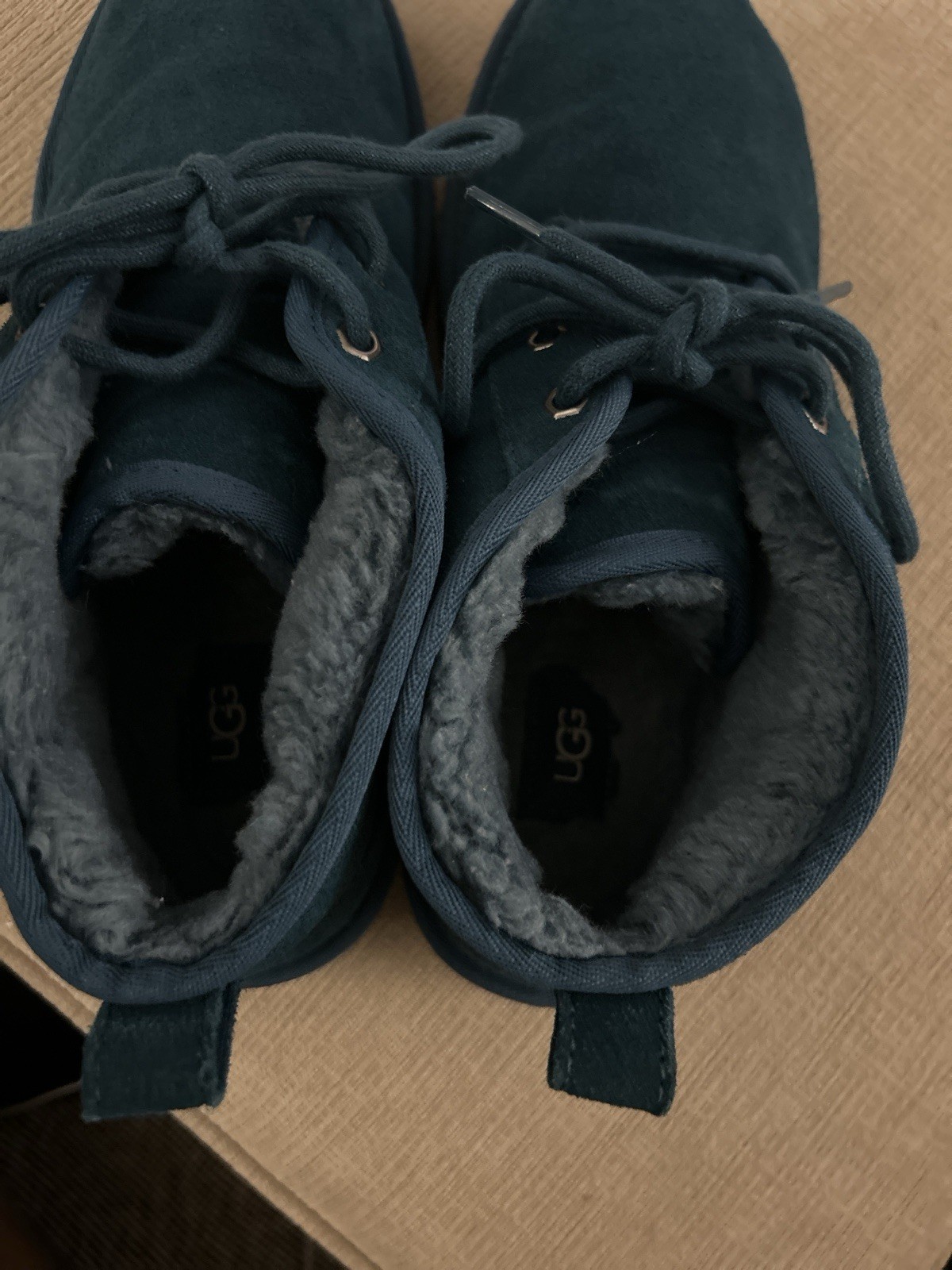 UGG Chukka Boots Neumel Teal Blue Classic Suede Boots Men’s Size 12 Rare HTF image 2