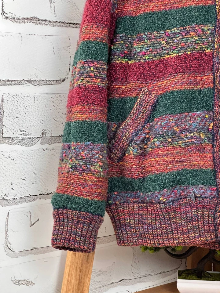 Missoni Bomber Jacket Reversible Heavy Knitted Vintage Multicolor SIZE 50 - Image 3 of 4