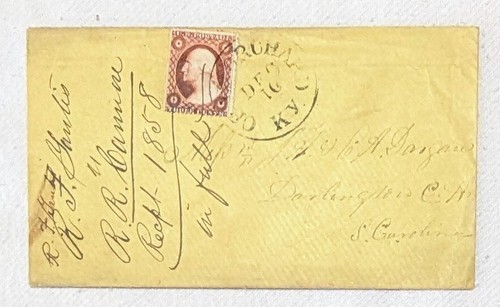 Lot US 19th Century Evelopes, Covers, Postmarks, Cancels, Stamps, *Interesting* - Picture 16 of 21