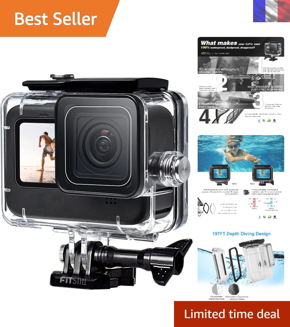 Accessoire étanche GoPro Hero 12 11 10 9 avec boîtier de protection plongée