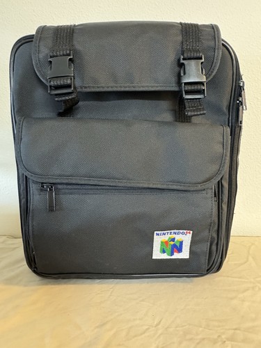 Original Nintendo 64 N64 Console Travel Bag Backpack Black 1990’s Vintage