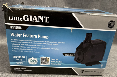 #ad #ad Little Giant PES 130 PW Submersible Pump 130 GPH 11W 6ft Cord Model 566716 $54.50