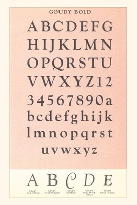 Vintage Journal Font Sample Chart, Goudy Bold by Found Image Press (English) Pap