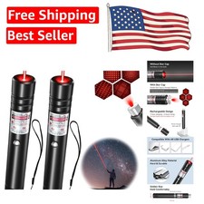 Stunning 2-Pack Red Laser Pointers - Rechargeable with Unique Starlight Effect