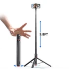 70" Selfie Stick Automatic Pop-up Auto-Open Travel Tripod w/ Remote Phone Stand