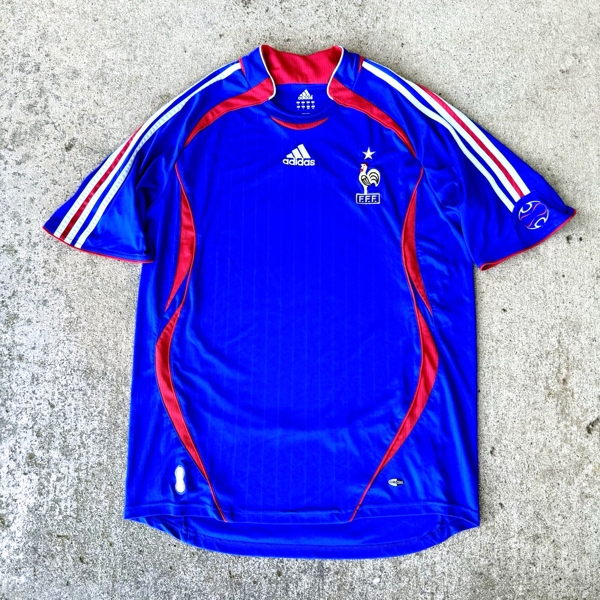 Vintage Adidas France Blue Soccer Jersey Sz.L! 2006, Les Bleus