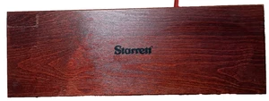 STARRETT *120-12" *WHITE Dial Caliper w/946 Deluxe Wood Case **GOOD CONDITION**