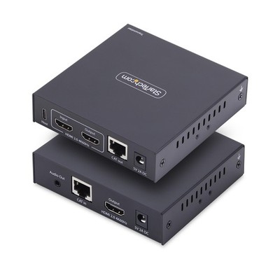 StarTech.com HDMI KVM Extender Over IP Network, 4K 60Hz, Driverless, HDMI and US