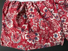 RARE! Ralph Lauren FULL DOUBLE BED SKIRT Blue Red FLORAL Villa Martine EUC!