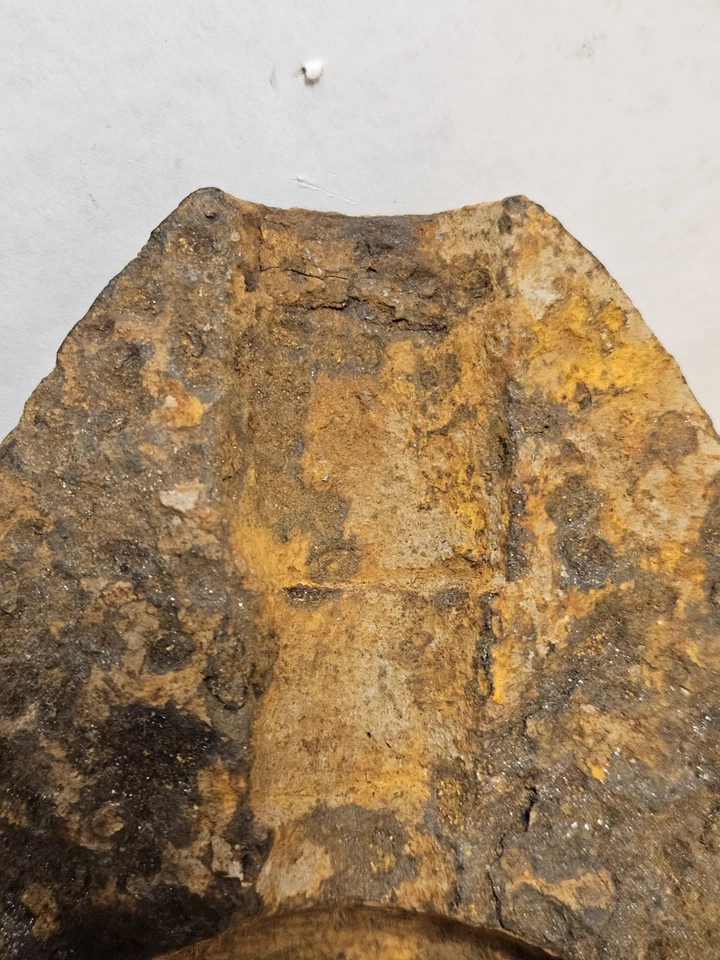 Fragmento de bola de cañón Hotchkiss de la Guerra Civil excavado en Long Creek Virginia en 1976 Foto 3 de 4