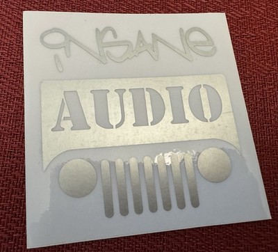 INSANE AUDIO STEREO Off Road Racing Rare GLOSSY STICKER TRUCK 4X4 JEEP HEAD UNIT