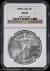 2009 $1 American Silver Eagle NGC MS 69 | Uncirculated UNC BU
