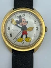 Vintage Timex Electric Mickey Mouse Wristwatch For Parts Or Repair