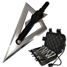 HOT 12PCS Hunting Sharp Arrowheads 125 Grain Compound Bow Crossbow Broadheads