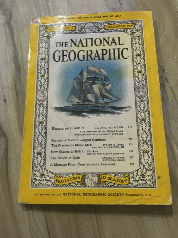 The National Geographic Magazine 1959 Feb-Jun Illustrated Vol CXV-CXVI Lot