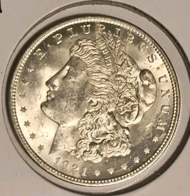  RARE UNC CONDITION 1921-P Morgan Silver Dollar Business Strike .900 Silver!