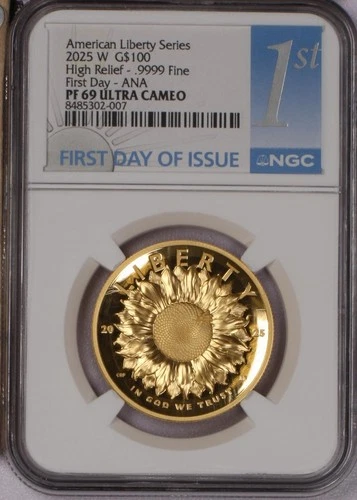 2025-W Gold American Liberty High Relief 1 oz. $100 NGC PF69 UCAM