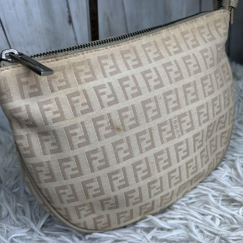 FENDI Zucca Zucchino Schultertasche braun Canvas Leder - Bild 4 von 19