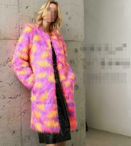 colourful fur coat