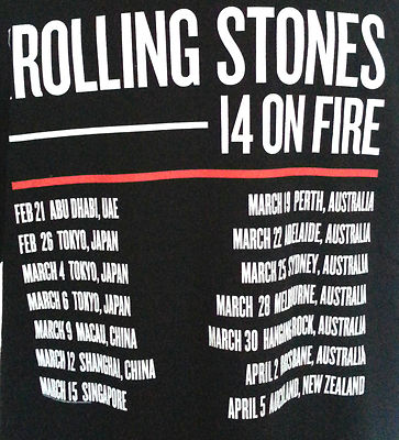 T-SHIRT : ROLLING STONES - 14 ON FIRE Concert Tour 2014